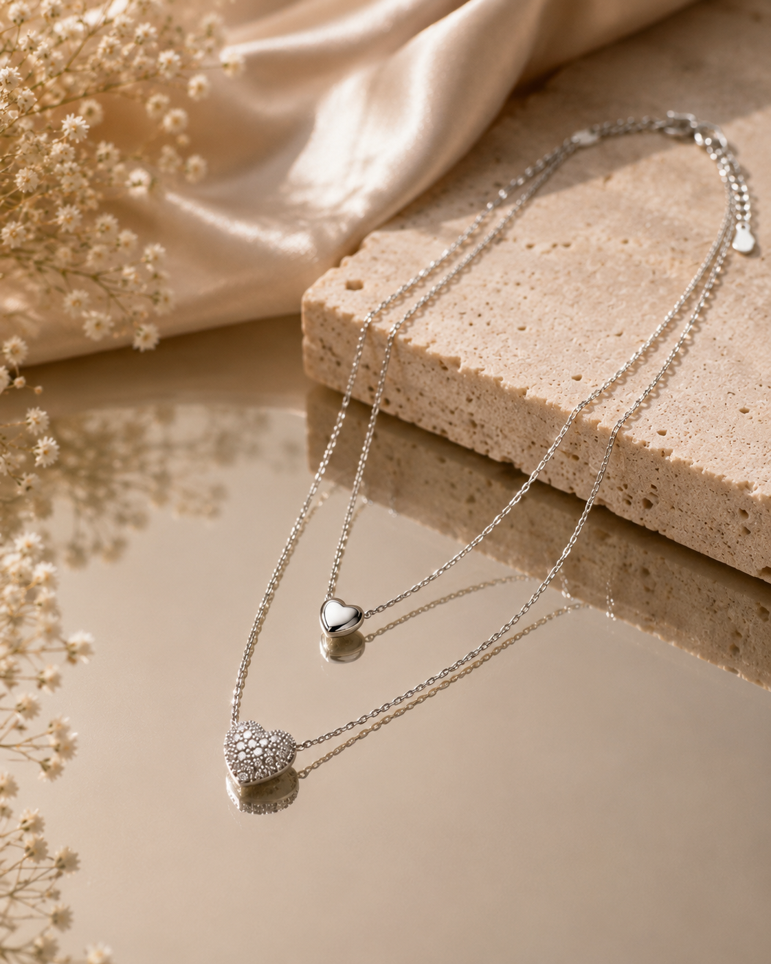 Duet of Hearts Necklace
