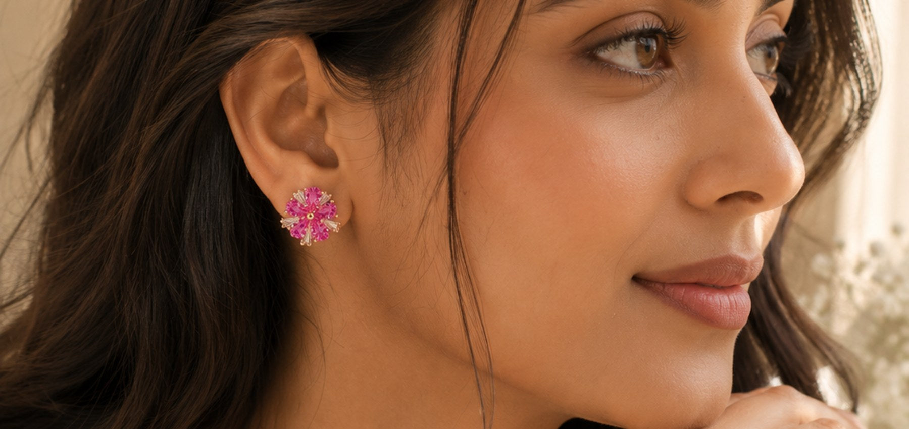Petalia Studs – Pink — Shreedhara Jewels