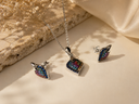 Aurora Leaf Pendant Set