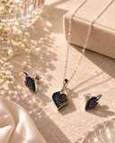Aurora Leaf Pendant Set