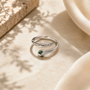 Émeraude Serpent Ring