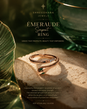 Émeraude Serpent Ring- Rose Gold