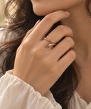 Émeraude Serpent Ring- Rose Gold