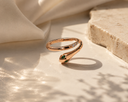 Émeraude Serpent Ring- Rose Gold