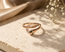Émeraude Serpent Ring- Rose Gold