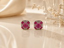 Royale Prism Studs – Ruby Pink