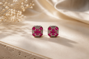 Royale Prism Studs – Ruby Pink