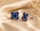 Royale Prism Studs – Sapphire Blue