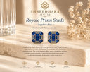 Royale Prism Studs – Sapphire Blue