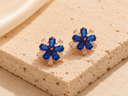 Petalia Studs – Sapphire Blue