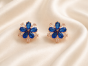 Petalia Studs – Sapphire Blue
