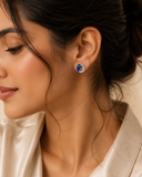 Celeste Crescent Studs
