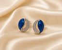 Celeste Crescent Studs