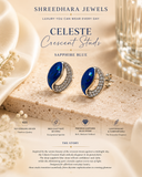 Celeste Crescent Studs