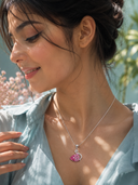 Rosé Swan Necklace