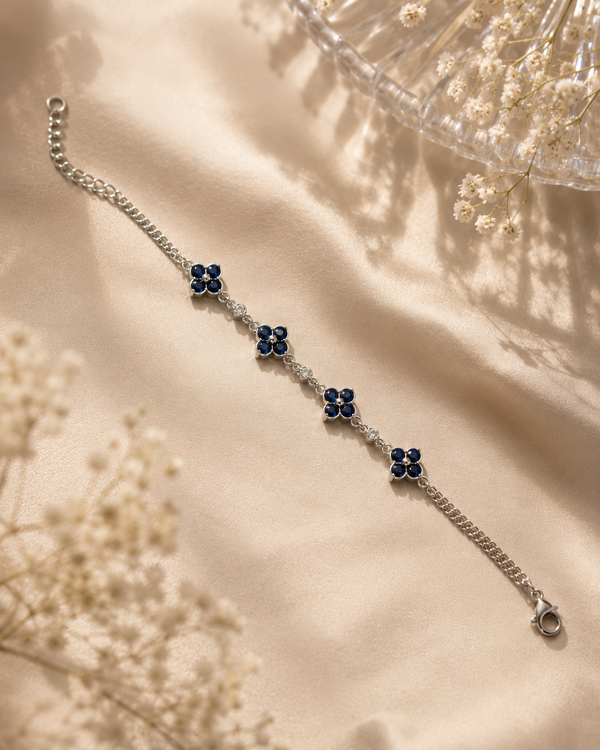 Rosé Fleur Bracelet-Blue
