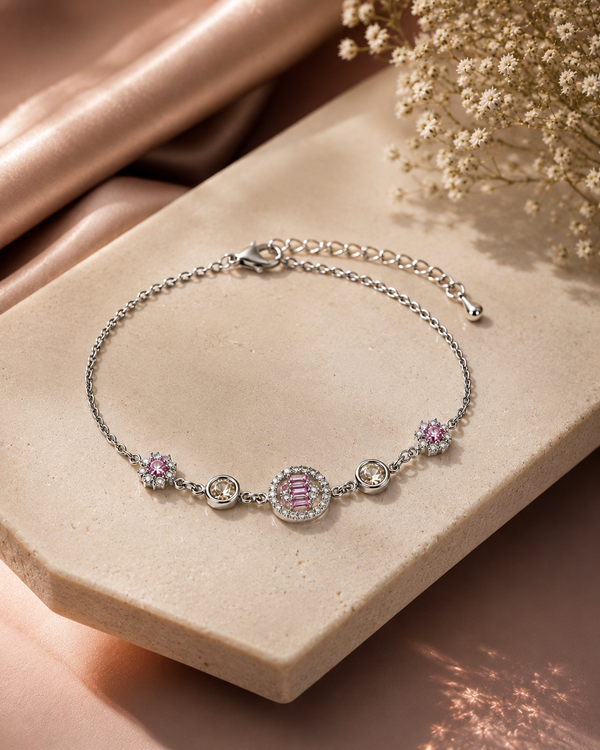 Halo Blossom Bracelet-Pink