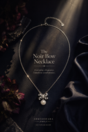 Noir Bow Necklace